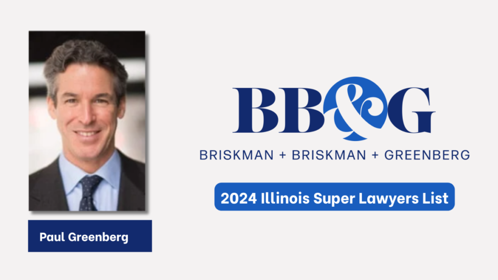 Chicago Personal Injury Lawyer, Paul Greenberg Selected to the 2024 Illinois Super Lawyers List